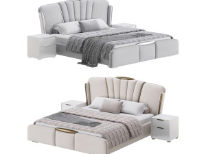 Queen Size Bed 3D Model