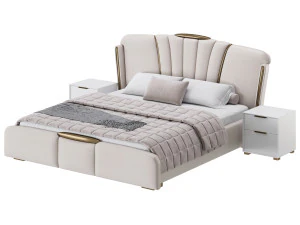 Queen Size Bed 3D Model