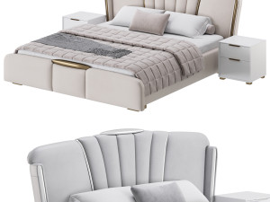 Queen Size Bed 3D 모델