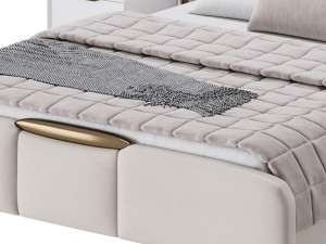 Queen Size Bed 3D 모델