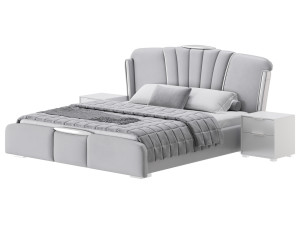 Queen Size Bed 3D 모델