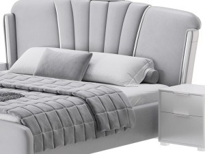 Queen Size Bed 3D 모델