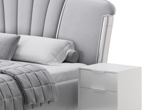 Queen Size Bed 3D 모델