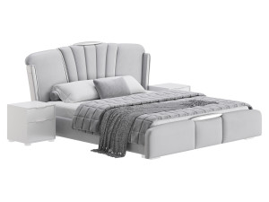 Queen Size Bed 3D 모델