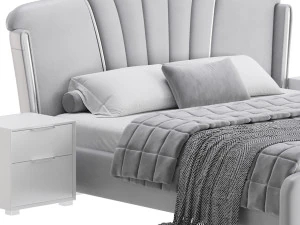 Queen Size Bed 3D Model