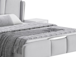 Queen Size Bed 3D 모델