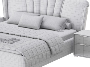 Queen Size Bed 3D 모델