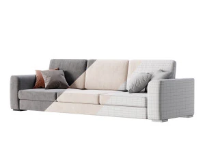 Grey Sofa 3D Model