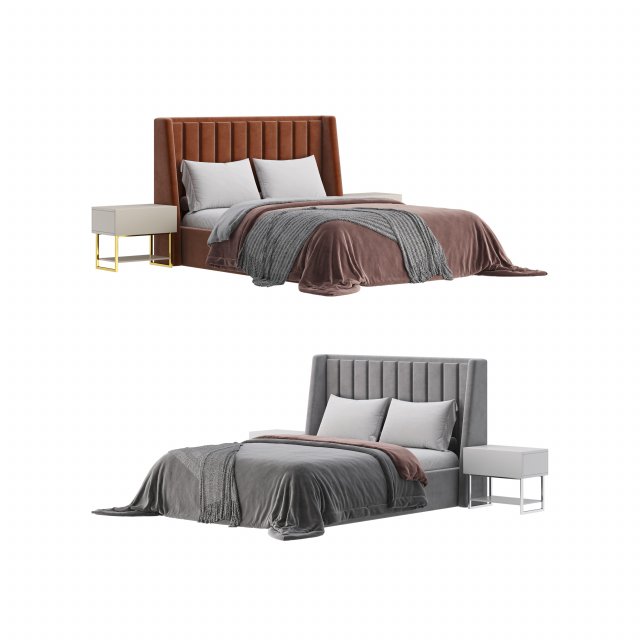 Guiller II Bed 3D 모델 .c4d .max .obj .3ds .fbx .stl .blend 