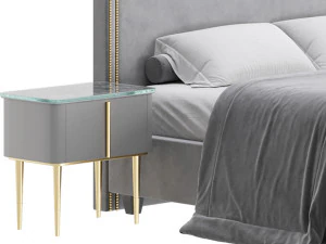 ハミルトン トール ベッド 3Dモデル