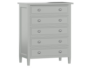 Harbor Grey 5-Drawer Chest 3D Model