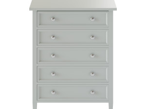 Harbor Grey 5-Drawer Chest 3D Model
