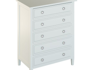 Harbor Grey 5-Drawer Chest 3D Model