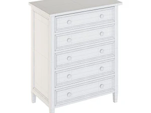 Harbor Grey 5-Drawer Chest 3D Model