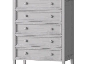 Harbor Grey 5-Drawer Chest 3D Model