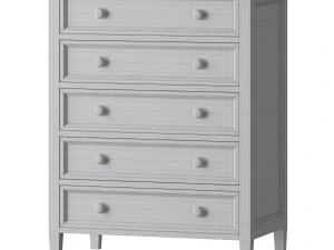 Harbor Grey 5-Drawer Chest 3D Model