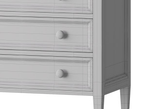 Harbor Grey 5-Drawer Chest 3D Model