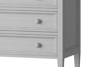 Harbor Grey 5-Drawer Chest 3D Model