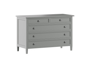 Harbor Grey 5-Drawer Dresser 3D Model