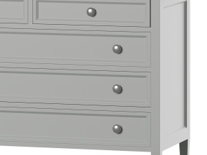 Harbor Grey 5-Drawer Dresser Modelo 3D