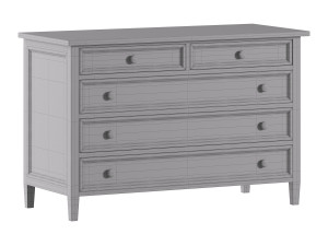 Harbor Grey 5-Drawer Dresser Modelo 3D