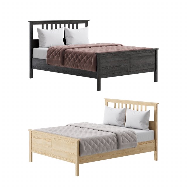 HEMNES Bed 3D Модель .c4d .max .obj .3ds .fbx .stl .blend 