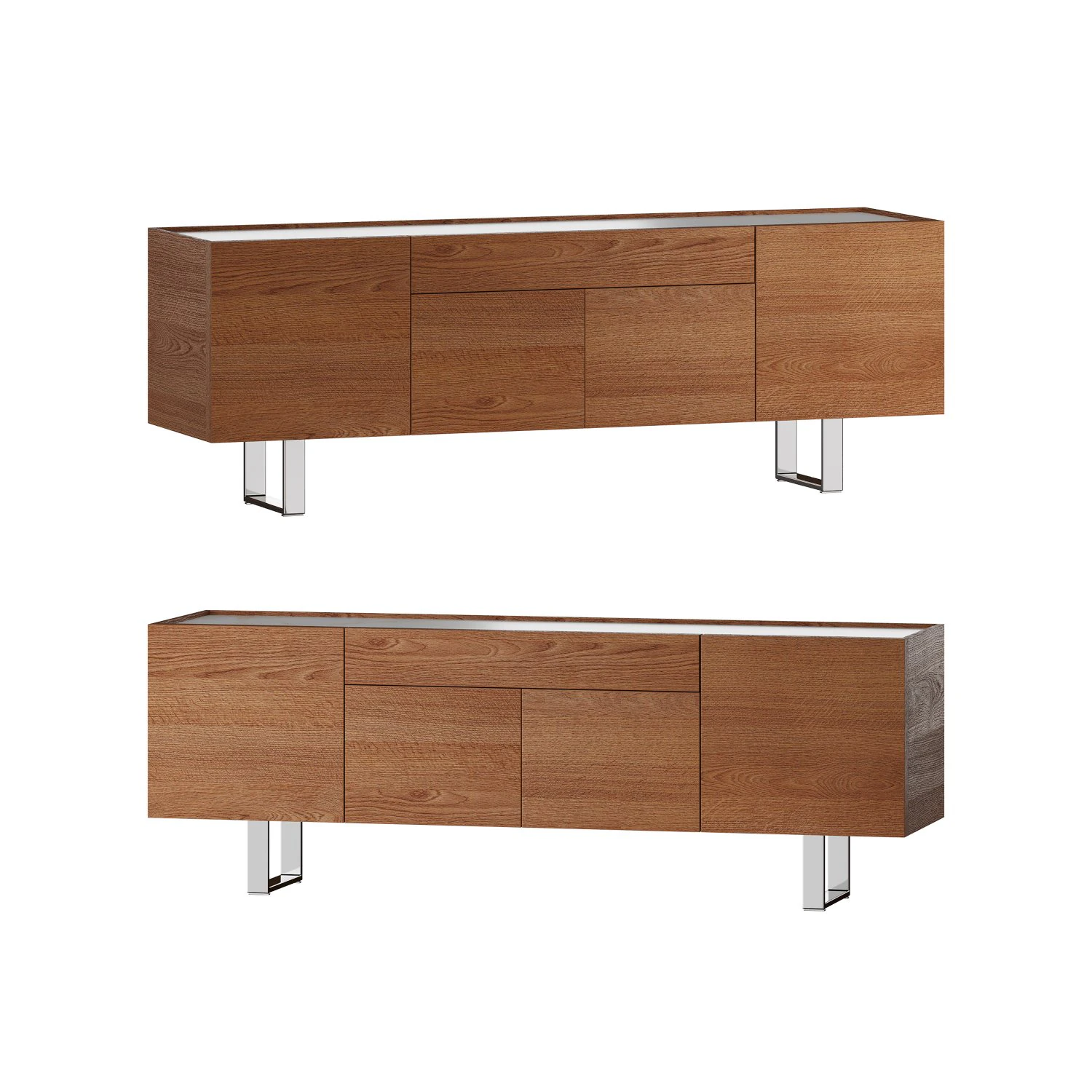 HORIZON SIDEBOARD WALNUT 3D Model .c4d .max .obj .3ds .fbx .stl .blend 