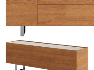 HORIZON SIDEBOARD WALNUT Modello 3D