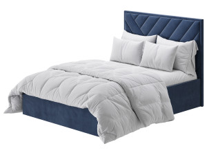 Jay Velvet-Finish Ottoman Bed 3D Model