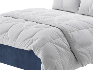 Jay Velvet-Finish Ottoman Bed 3D Model