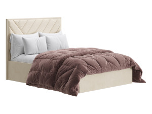 Jay Velvet-Finish Ottoman Bed 3D Model