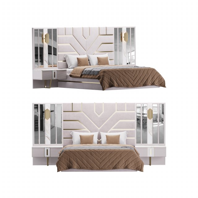 La Blanc Bedroom set Modelo 3D .c4d .max .obj .3ds .fbx .stl .blend 