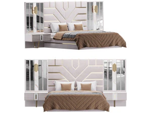 Zestaw do sypialni La Blanc Model 3D