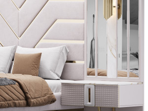 La Blanc Bedroom set Modelo 3D