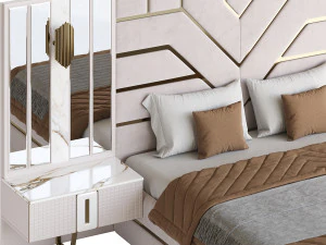 La Blanc Bedroom set 3D Model