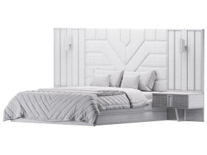 La Blanc Bedroom set 3D Model