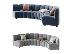 Lando modular curved seat 3D Model