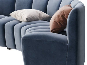 Lando modular curved seat 3D Model
