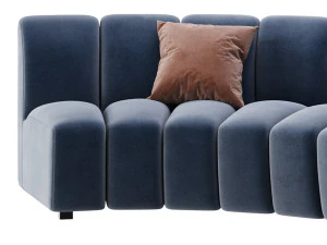 Lando modular curved seat 3D Model