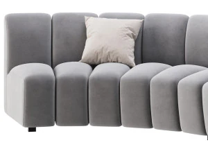 Lando modular curved seat 3D Model