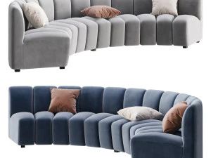 Lando modular curved seat 3D Model
