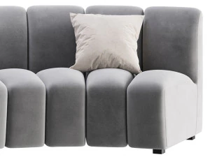 Lando modular curved seat 3D Model