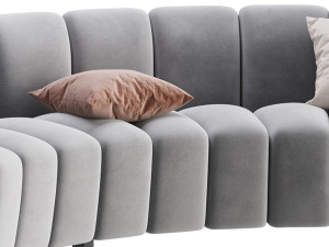 Lando modular curved seat 3D मॉडल
