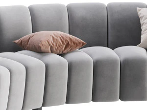 Lando modular curved seat 3D Model