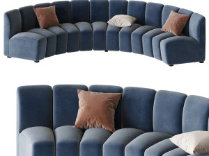 Lando modular curved seat 3D Model