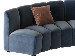 Lando modular curved seat 3D मॉडल
