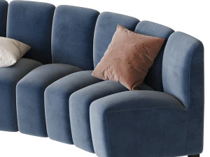 Lando modular curved seat 3D Model