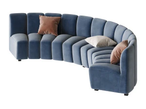 Lando modular curved seat 3D Model