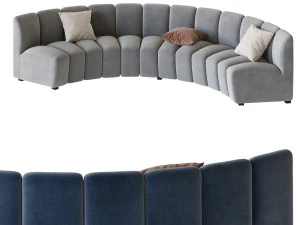 Lando modular curved seat 3D Model