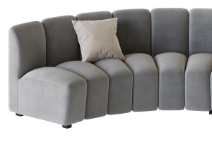 Lando modular curved seat 3D मॉडल